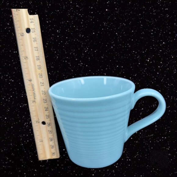 ROYAL DOULTON Teal GORDON RAMSAY MAZE Stoneware Mug Set 4 Light Blue Green - Picture 7 of 15